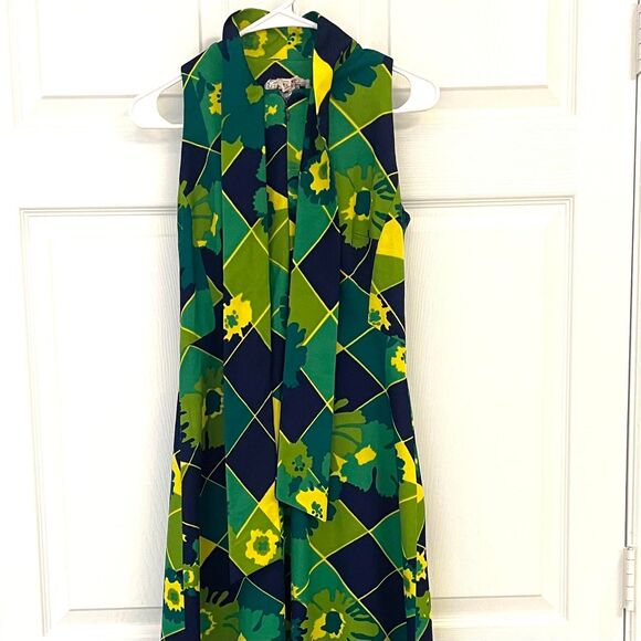 Vintage 60s Kay Winsor Groovy floral Maxi Dress M - Picture 4 of 4